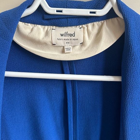 Aritzia Wilfred Open Front Jacket Blazer - Size 6 Royal Blue - Picture 6 of 6